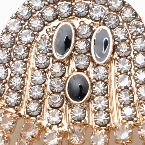 Halloween Rhinestone Ghost Earrings. - Picture 4 of 7